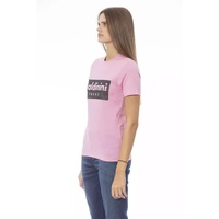 Baldinini Trend Women's Pink Cotton Tops & T-Shirt - S thumbnail