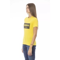 Baldinini Trend Women's Yellow Cotton Tops & T-Shirt - S thumbnail