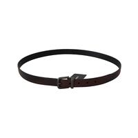 100% Authentic Dolce & Gabbana Leather Belt with Gray Buckle 115 cm Men thumbnail