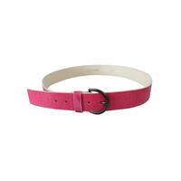 100% Authentic GALLIANO Pink Leather Fashion Belt with Black-tone Hardware 90 cm Women thumbnail