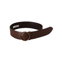 Authentic Dolce & Gabbana Logo Engraved Leather Belt 90 cm Women thumbnail