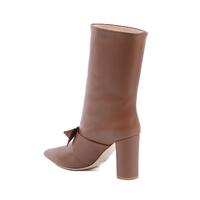 Pointed Toe Bow Boot with Gold Logo Detail - 41 EU thumbnail