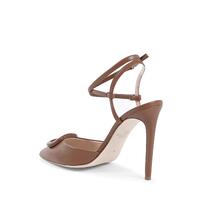 Pointed Toe Lace-Up Leather Pump - 41 EU thumbnail