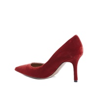 19V69 ITALIA by Versace 1969 abbigliamento sportivo srl Women's Red Velvet High Heel Pump in Red - 37 EU thumbnail