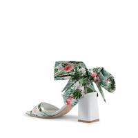 Silk Printed Heeled Sandal - 38.5 EU thumbnail