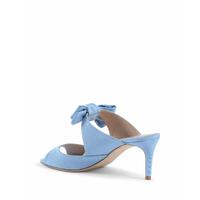 Blue Bow Mule with Low Heel - 37.5 EU thumbnail
