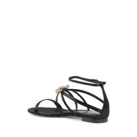 Satin Ankle-Strap Sandal with Swarovski Bow - 37.5 EU thumbnail