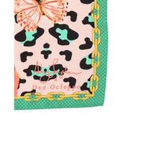 Green Leopard Silk Scarf - One Size thumbnail