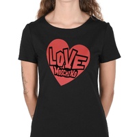 Heart Print Mini Dress Short Sleeves - 42 IT thumbnail