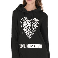 Leopard Heart Hoodie Dress Long Sleeve - 40 IT thumbnail