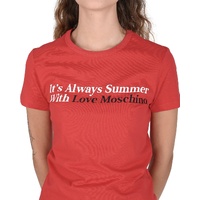 Love Moschino Women's It's Always Summer T-Shirt - Red - 38 IT thumbnail