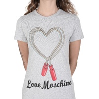 Love Moschino Jump Rope Heart T-Shirt for Women - 38 IT thumbnail