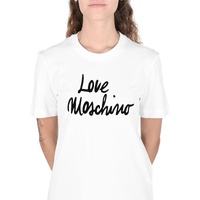 Love Moschino Women's Logo T-Shirt - White - 44 IT thumbnail