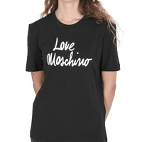 Love Moschino Women's Black Logo T-Shirt - 38 IT thumbnail