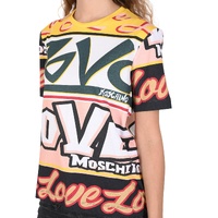 Love Moschino Women's Multicolor Graphic T-Shirt - 40 IT thumbnail