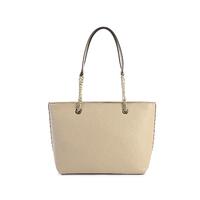 Leather Front Zip Tote Bag - One Size thumbnail