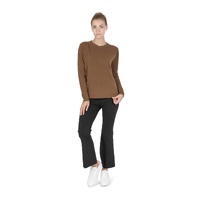 Crown of Edinburgh Cashmere Women's Round Neck Cashmere Sweater in Light brown - 48 EU thumbnail