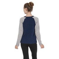 Crown of Edinburgh Cashmere Women's Round Neck Cashmere Sweater in Multicolor - 44 EU thumbnail