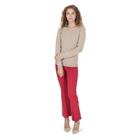 Crown of Edinburgh Cashmere Women's Beige Cashmere Crew Neck Jumper - 40 IT thumbnail