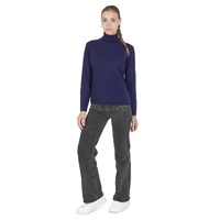 Crown of Edinburgh Cashmere Women's Cashmere Turtleneck Sweater - Italian Craftsmanship in Navy blue - S thumbnail