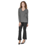 Crown of Edinburgh Cashmere Women's Cashmere V-Neck Sweater for Women in Grey - 48 EU thumbnail