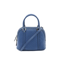 Gucci GG Marmont Mini Blue Leather Handbag - One Size thumbnail