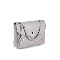 V Italia Women's Leather Shoulder Bag Grey - One Size thumbnail