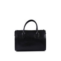 V Italia by VERSACE 1969 ABBIGLIAMENTO SPORTIVO SRL V Italia Black Leather Satchel Handbag - One Size thumbnail