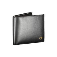 Calvin Klein Men's Black Leather Wallet - One Size thumbnail
