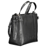 Calvin Klein Women's Elegant Black Two-Handle Recycled Polyester Bag - One Size thumbnail