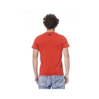 Cavalli Class Men's Red Cotton T-Shirt - L thumbnail