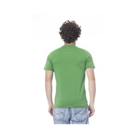 Cavalli Class Men's Green Cotton T-Shirt - L thumbnail