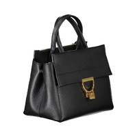 Coccinelle Women's Elegant Black Leather Handbag With Versatile Straps - One Size thumbnail