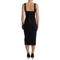 Gorgeous Dolce & Gabbana Denim Sleeveless Sheath Midi Dress 38 IT Women thumbnail