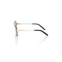 Frankie Morello Women's Sophisticated Square Black & Gold Eyeglasses - One Size thumbnail