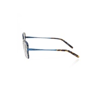 Frankie Morello Women's Chic Blue Havana Square Eyeglasses - One Size thumbnail