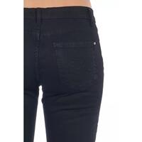 Stretch Denim Biker Jeans with Worn Wash and Multipockets 42 IT Women thumbnail