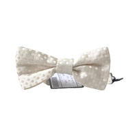 Dolce & Gabbana Men's Ivory Fantasy Pattern Adjustable Neck Papillon Bow Tie - One Size thumbnail
