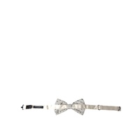 Dolce & Gabbana Men's White Black Polka Dot Polyester Bow Tie  - One Size thumbnail