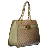 Guess Jeans Women's Elegant Green Polyester Handbag with Logo Detail - One Size thumbnail