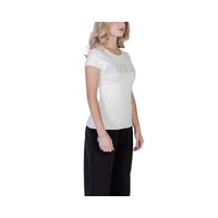 Guess Active Women's Cream Cotton Tops & T-Shirt - 44 IT thumbnail