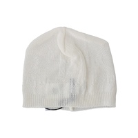 Costume National Men's Beanie White Wool Blend Branded Hat - One Size thumbnail