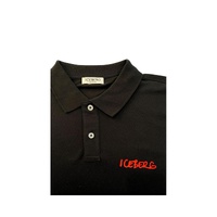 Iceberg Men's Black Cotton Polo Shirt - S thumbnail