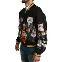 Dolce & Gabbana Bomber Jacket with Multicolor Motive 48 IT Men thumbnail