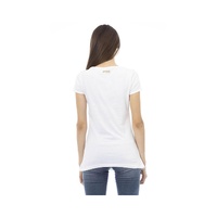 Just Cavalli Women's White Cotton Tops & T-Shirt - L thumbnail