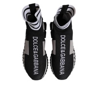 Dolce & Gabbana Women's Black Gray Sorrento Socks  Sneakers Shoes - 37 EU thumbnail