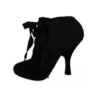 Dolce & Gabbana Women's Black Suede Stretch Ankle Boots Booties Shoes - 36 EU thumbnail