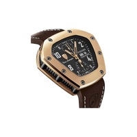 Lamborghini Men's Black Leather Watch - One Size thumbnail