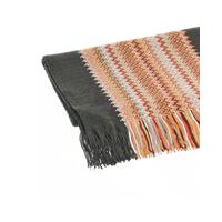 Geometric Pattern Fringed Scarf with Vibrant Colors One Size Men thumbnail