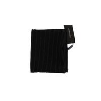 100% Silk Mens Scarf Wrap with Fringes and Logo Details One Size Men thumbnail